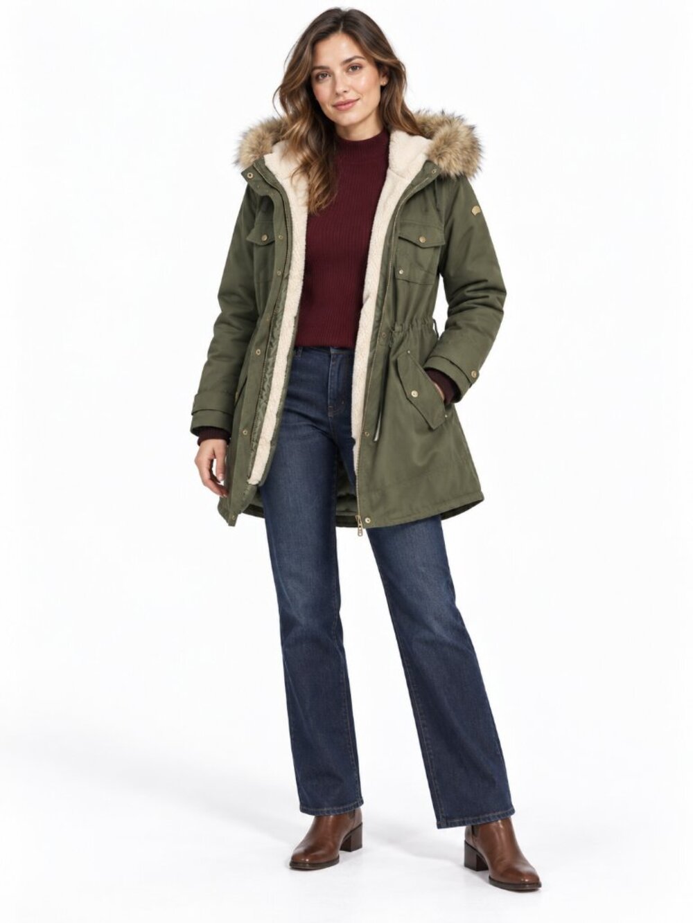 Koolaburra by UGG Sherpa Faux Fur Parka L